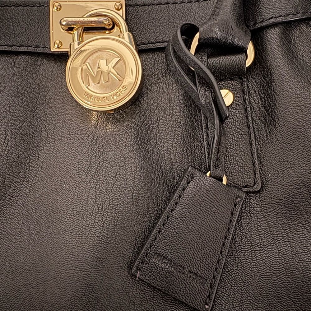 Michael kors Black Leather Satchel with Gold Hardware & Detachable Strap NWOT - Picture 11 of 11